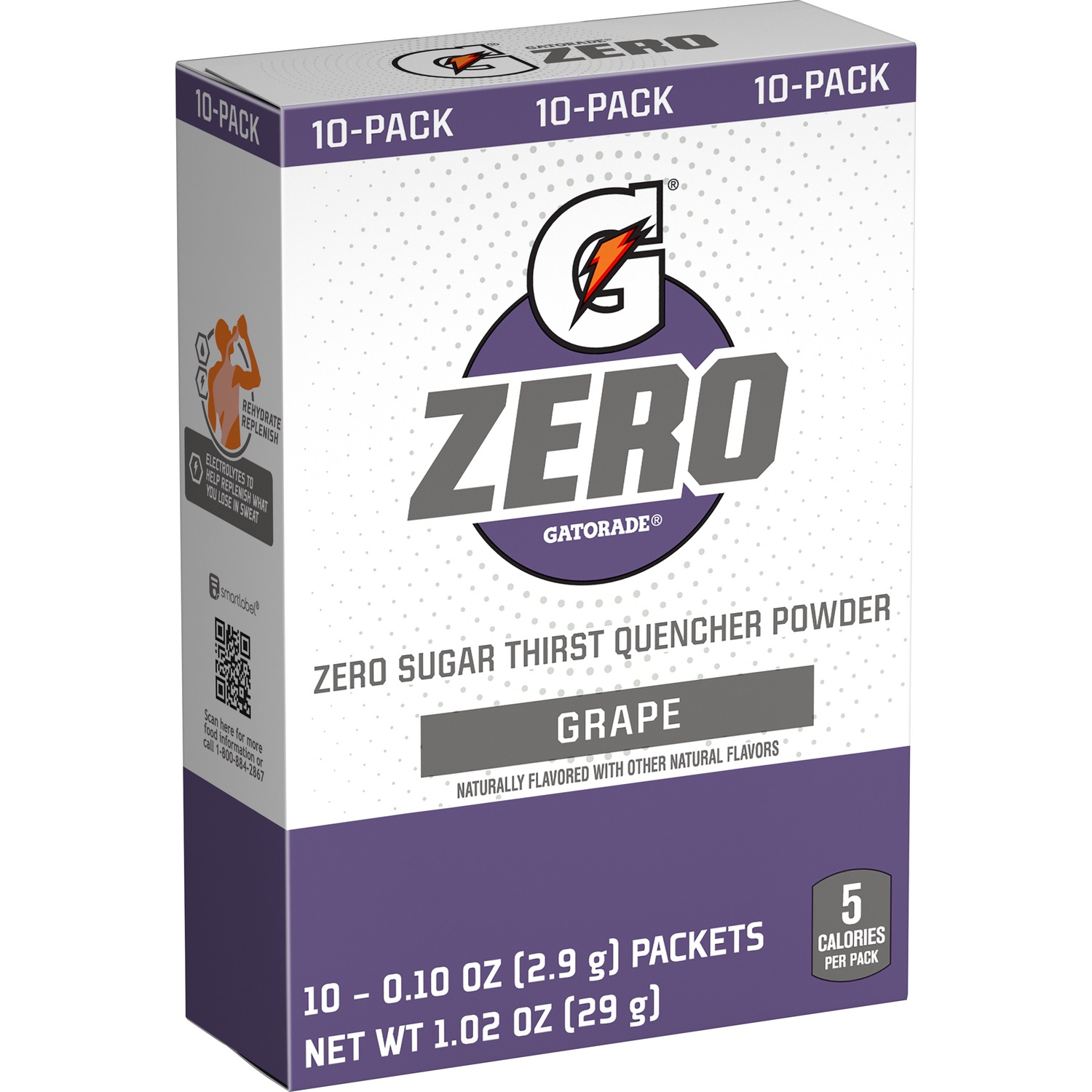 GATORADE, G ZERO POWDER STICK, GRAPE 10/PK - Powder Mix